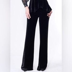 VERONICA BEARD Ramsey Velvet Wide Leg Tuxedo Pants